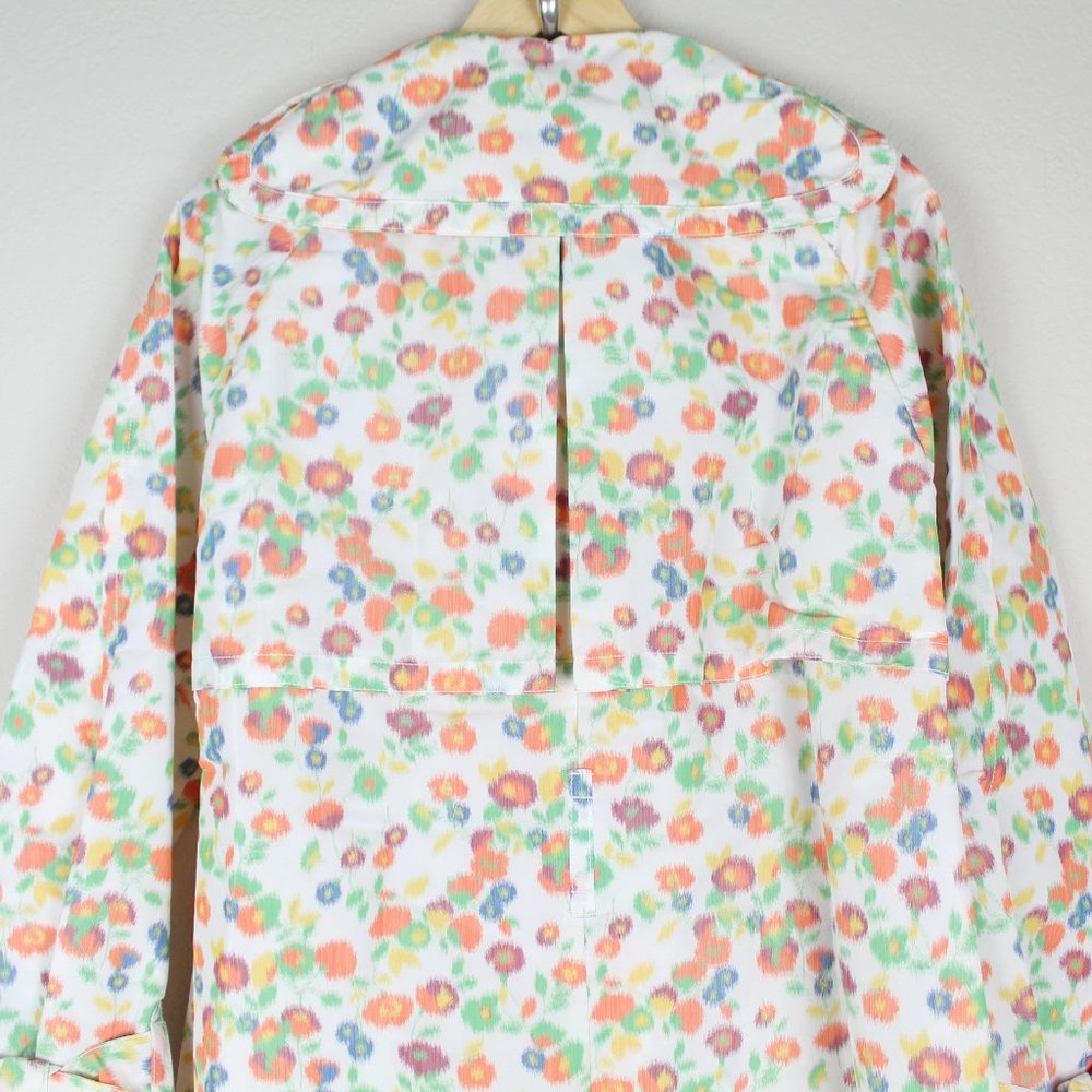NEW Tory Burch Double-breast Runway Trench Coat, Tossed Confetti, Size10, Belted - Picture 13 of 16